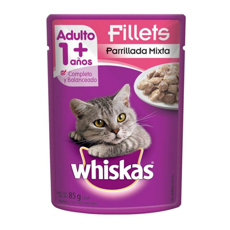 Alimento para gato Whiskas parrillada mixta 85g