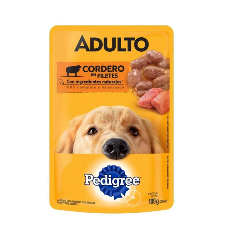 Alimento para Perro Pedigree adulto cordero en filetes  12/100gr