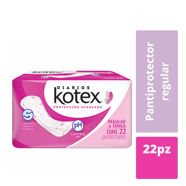 Pantiprotectores Kotex regular Cont. 22pz.