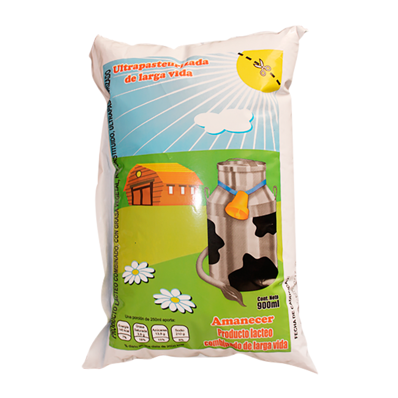 Producto Lacteo En Bolsa Amanecer 900ml.