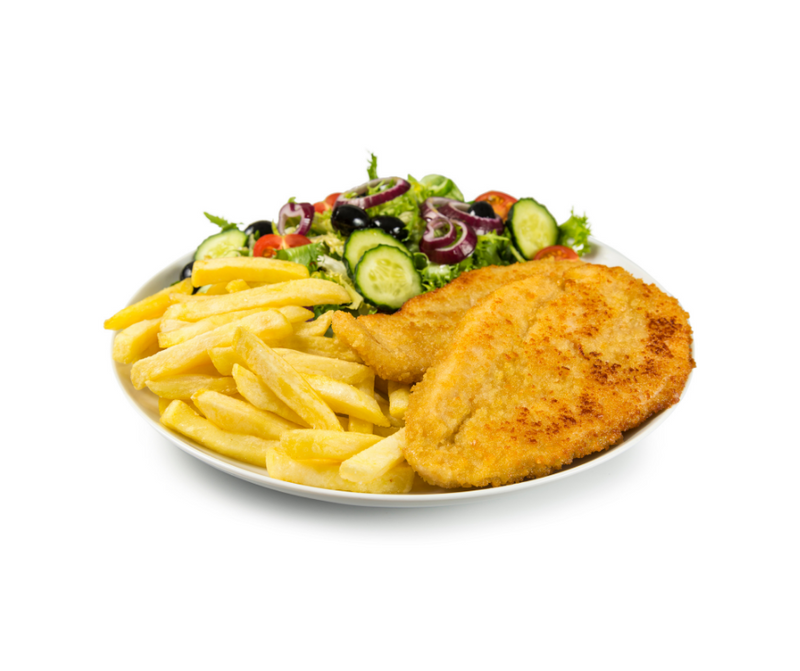 Milanesa Empanizada de pechuga de pollo del dia KG